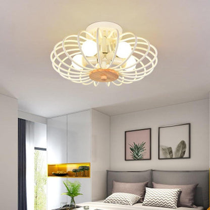 Globes Metal Intricate Modern LED Flush Mount Ceiling Light for Bedroom