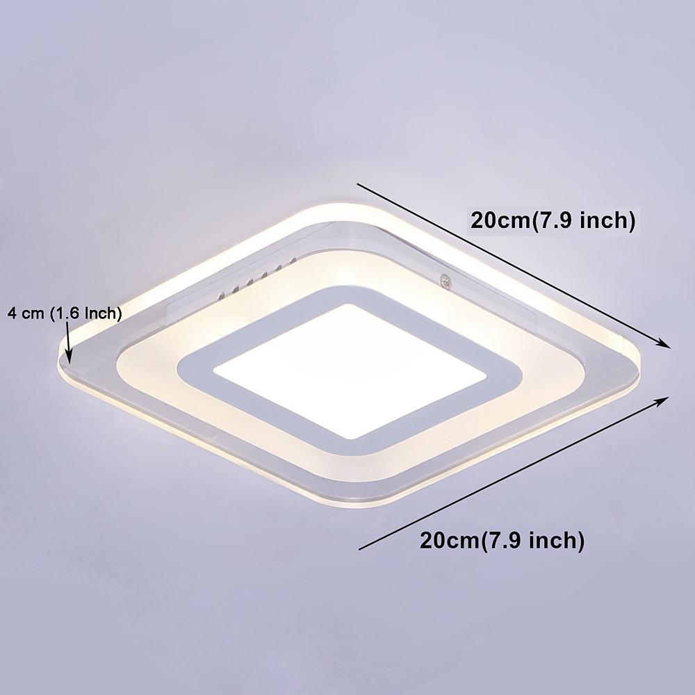 Flat Flush Mount Ceiling Fixture Light with 1 Ambient LED Light Bulb