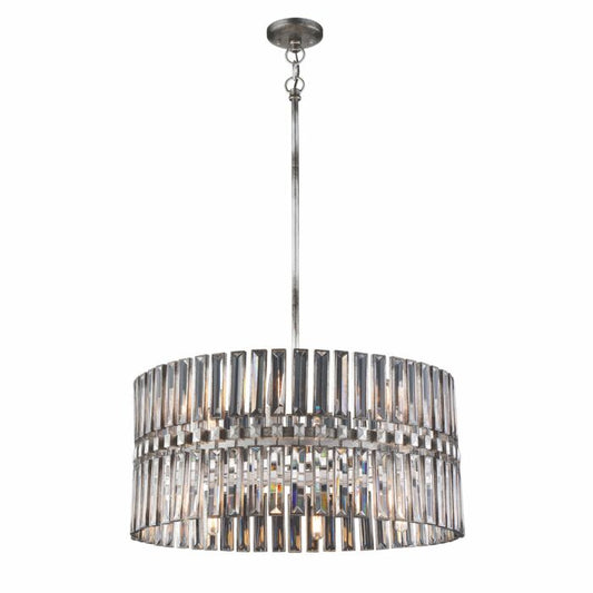 Belle Aurore Pendant Light in Shadow Silver Leaf