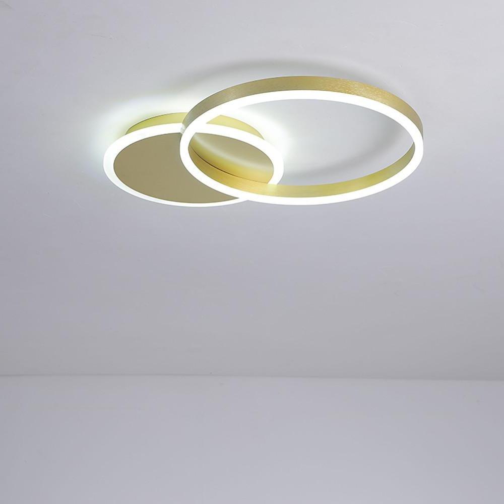 2 Circles Dimmable LED Modern Flush Mount Lighting Ceiling Light Fixture