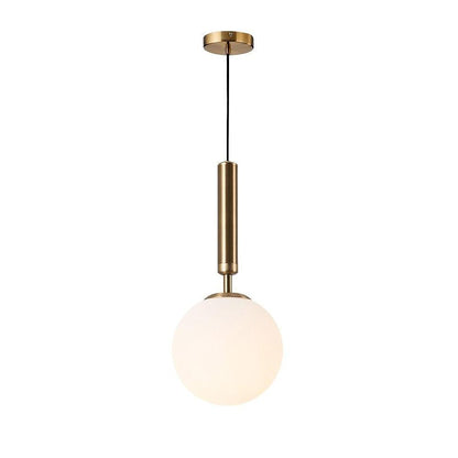 Globe Shaped Electroplated Glass Metal LED Artistic Pendant Lights