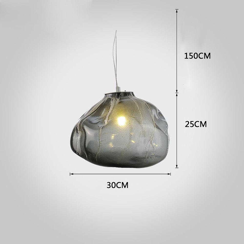 Industrial Metal Glass Bubble Pendant Light Irregular Oval Pendant Lighting