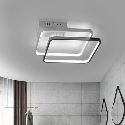 2 Square Flush Mount Ceiling Light Minimalist Modern LED Light