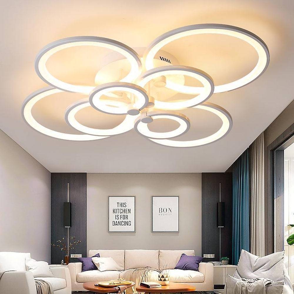 Elegant Semi Flush Mount Ceiling Lights with Unique Overlapping Rings