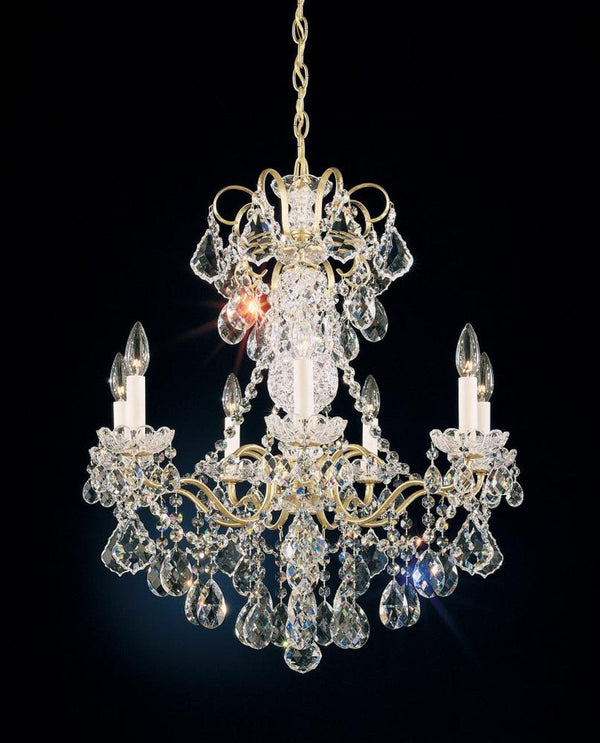 Orleans Chandelier, 7-Light, Black Pearl, Clear Swarovski Crystal, 24"W (3656-49S 1E4YZ)