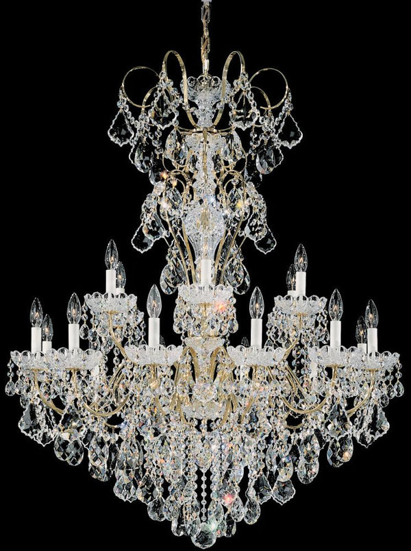 Orleans Chandelier, 18-Light, Aurelia Gold, Clear Heritage Crystal, 36"W (3660-211H 17QVUN)