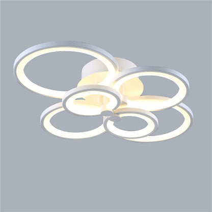 Multi Circles Dimmable LED Modern Ceiling Lights Flush Mount Lighting