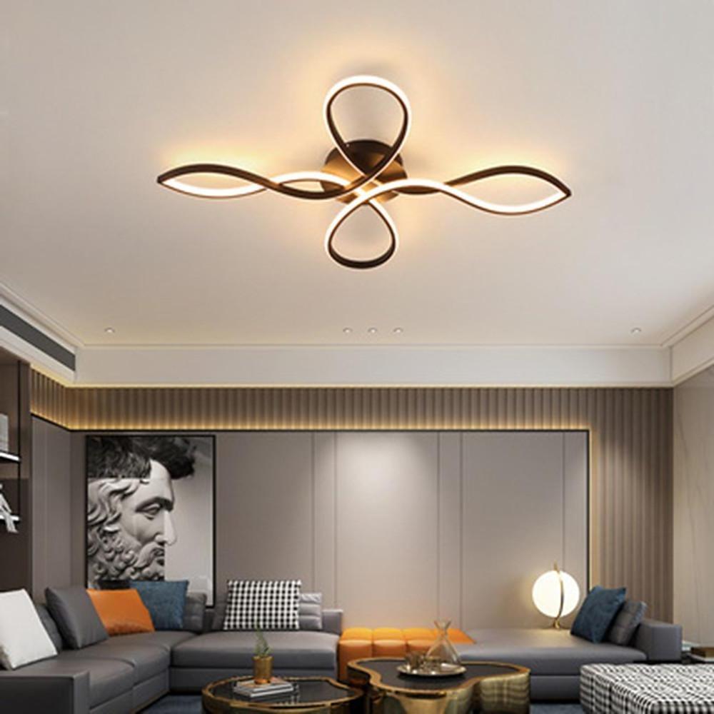 Wave Flower Shaped Dimmable LED Modern Ceiling Lights Flush Mount Lighting