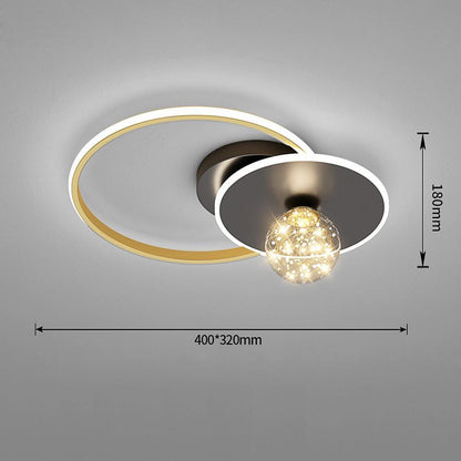 Geometric Circles Globe LED Modern Ceiling Lights Flush Mount Lighting