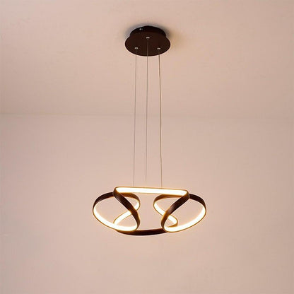 Interwoven Wave Design Gold Sputnik Chandelier Metal Ceiling Light