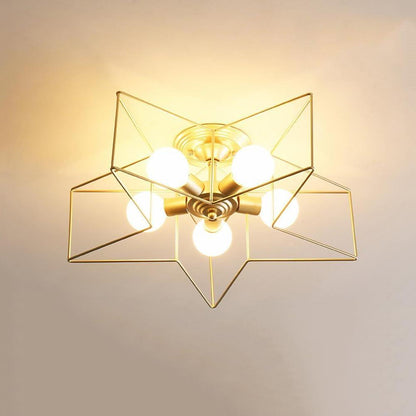 Unique Metal Star Design LED Modern Ceiling Lights Flush Mount Lighting