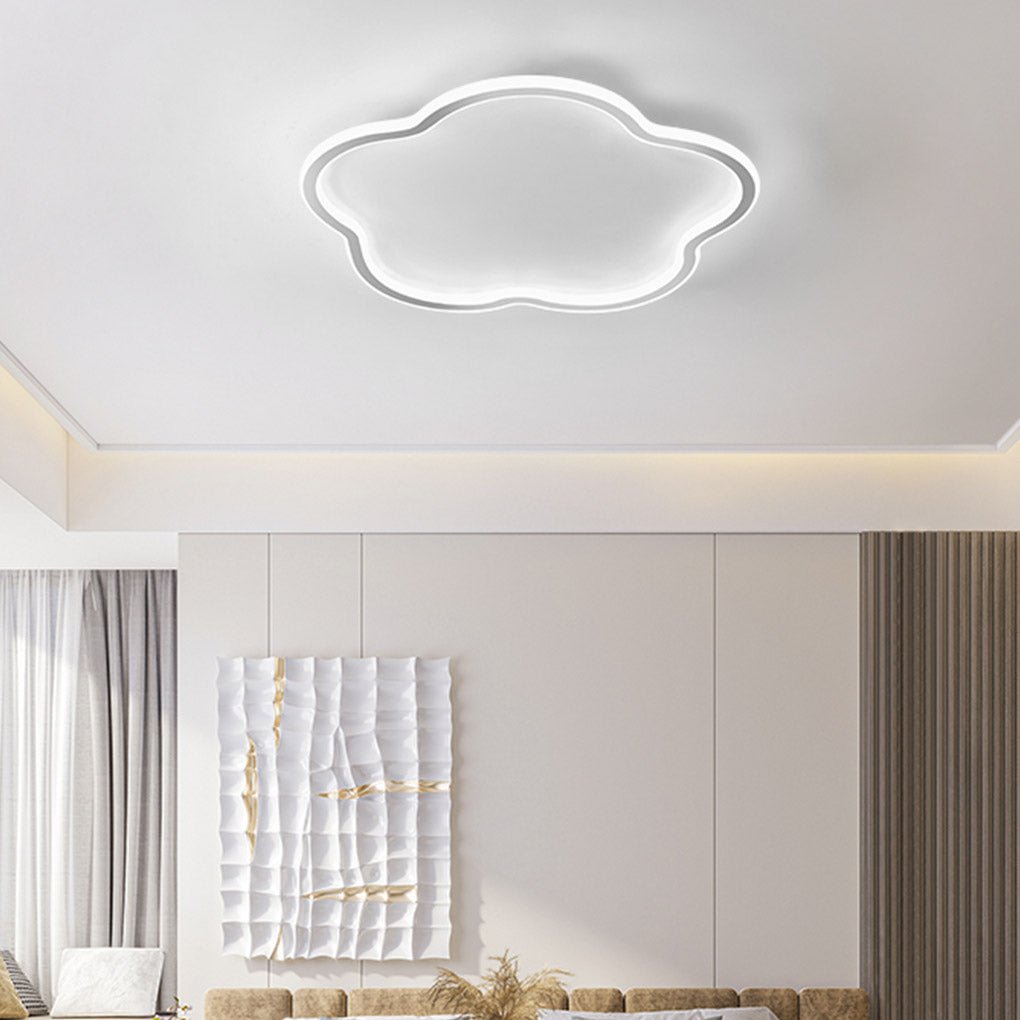 Nordic Creative Ultra-thin Cloud Shape Three Color Adjustable LED Ceiling Lamps