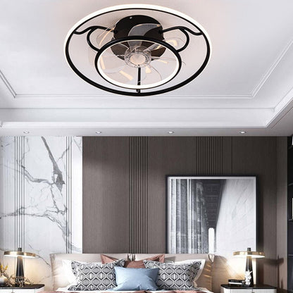 Nordic Frequency Conversion Adjustable Ceiling Fan Lights For Living Room Bedroom Dining Room