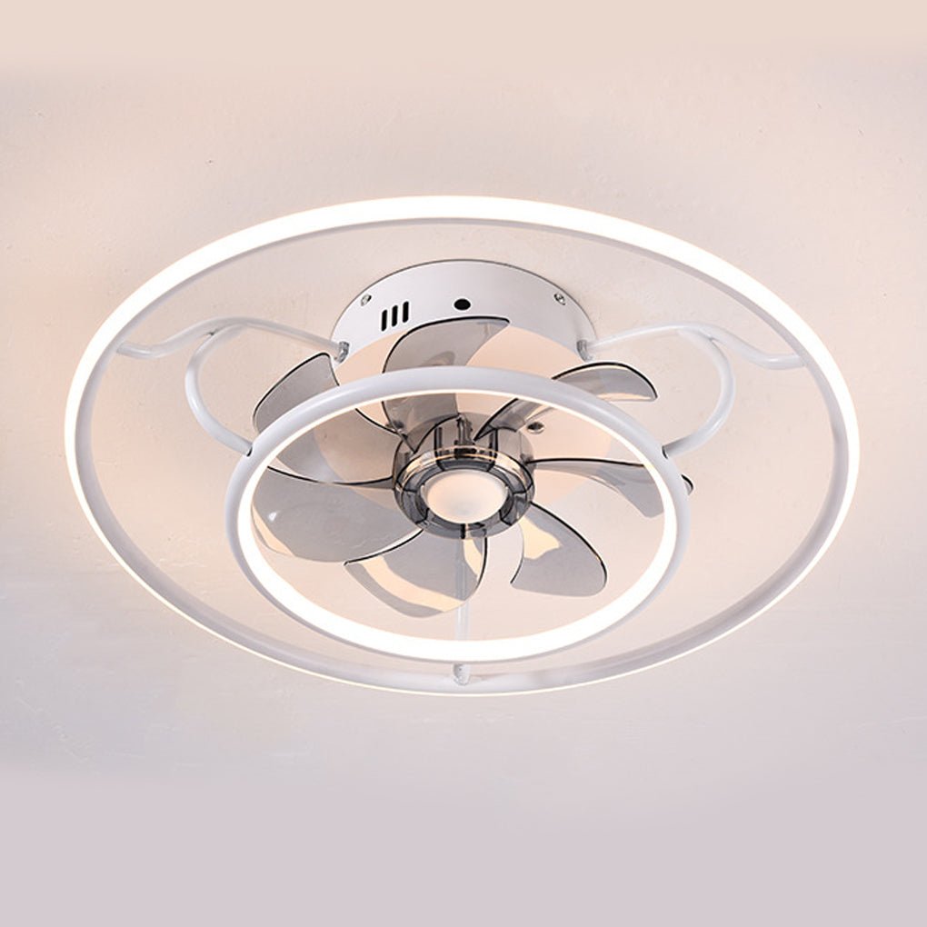 Nordic Frequency Conversion Adjustable Ceiling Fan Lights For Living Room Bedroom Dining Room