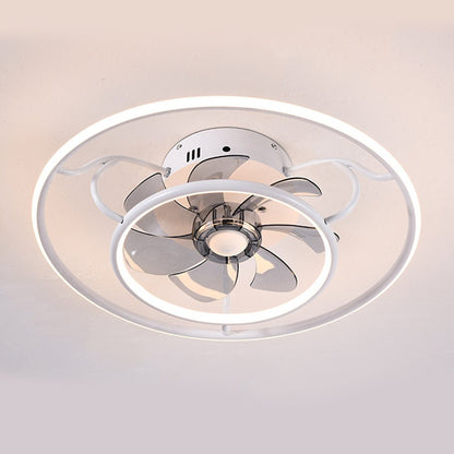 Nordic Frequency Conversion Adjustable Ceiling Fan Lights For Living Room Bedroom Dining Room