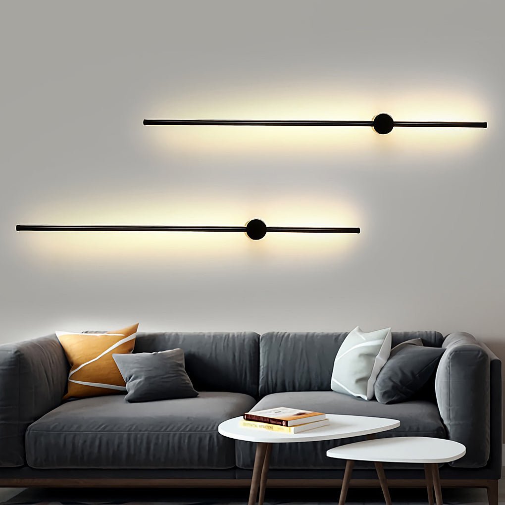 Nordic Linear Ultra-thin Long Strip LED Wall Lamp for Bedside Background Wall