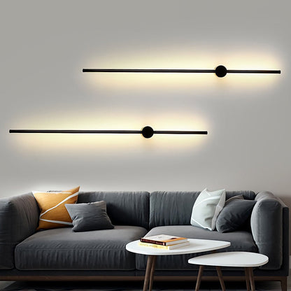 Nordic Linear Ultra-thin Long Strip LED Wall Lamp for Bedside Background Wall