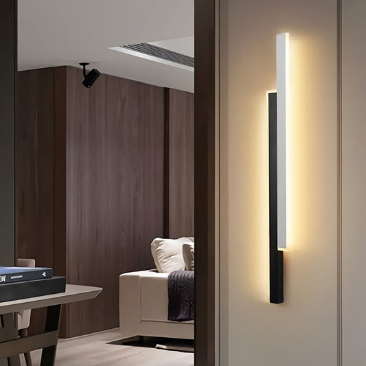 Nordic Minimalist Double Long Strip LED Wall Lamp for Living Room Bedside Aisle