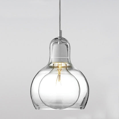 Nordic Post-modern Minimalist Glass Chandelier for Bedside Entryway Bar