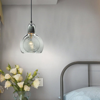 Nordic Post-modern Minimalist Glass Chandelier for Bedside Entryway Bar