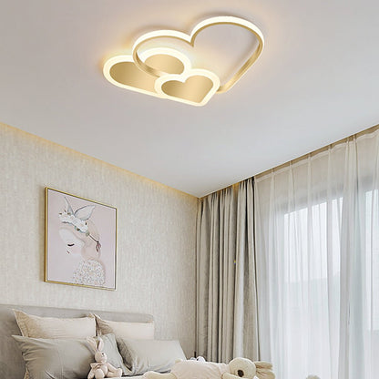 Nordic Style Creative Heart-shape INS Style LED Ceiling Lighting for Kid's Room