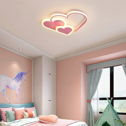 Nordic Style Creative Heart-shape INS Style LED Ceiling Lighting for Kid's Room