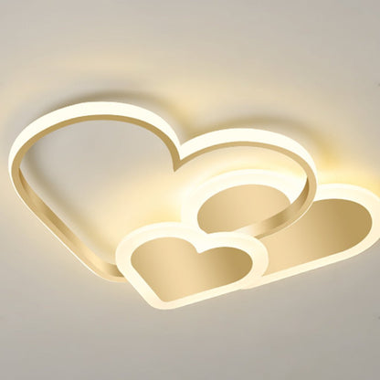 Nordic Style Creative Heart-shape INS Style LED Ceiling Lighting for Kid's Room