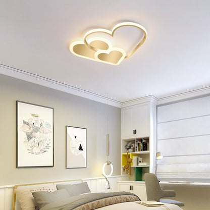 Nordic Style Creative Heart-shape INS Style LED Ceiling Lighting for Kid's Room