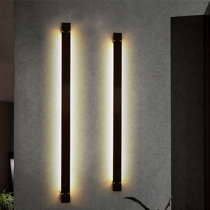 Nordic Ultra-thin Long Strip LED Bedside Background Wall Rotatable Wall Lamp