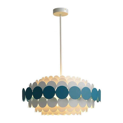 Circles Frills Blue Pendant Light Metal Stylish Living Room Ceiling Light