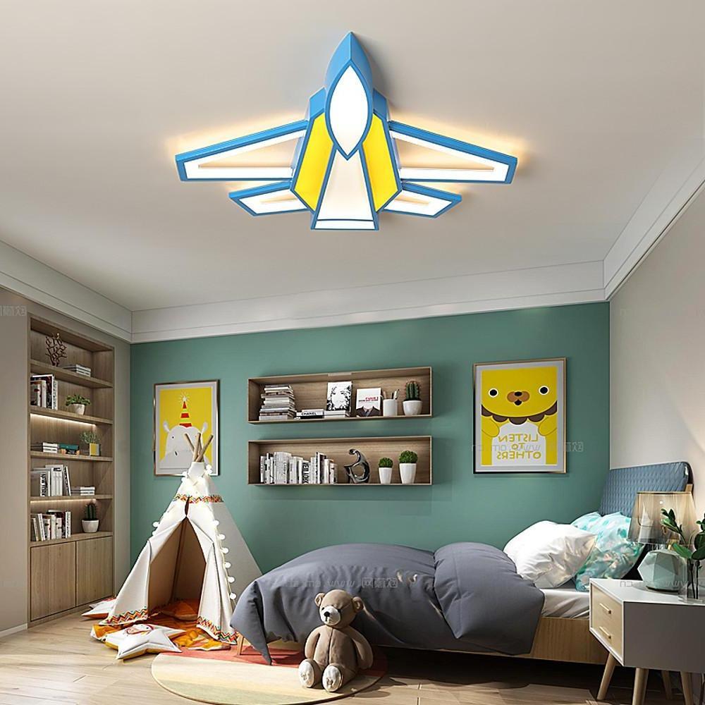 Cartoon Airplane LED Modern Ceiling Lights Flush Mount Lighting Ceiling Lamp