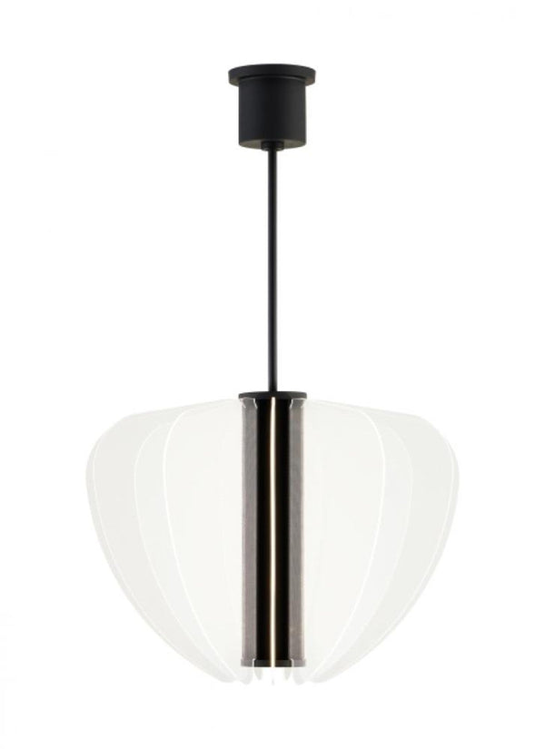 Chandelier, 1-Light, LED, Nightshade Black, 27.4"W (700NYR28B-LED935 70PKF68)