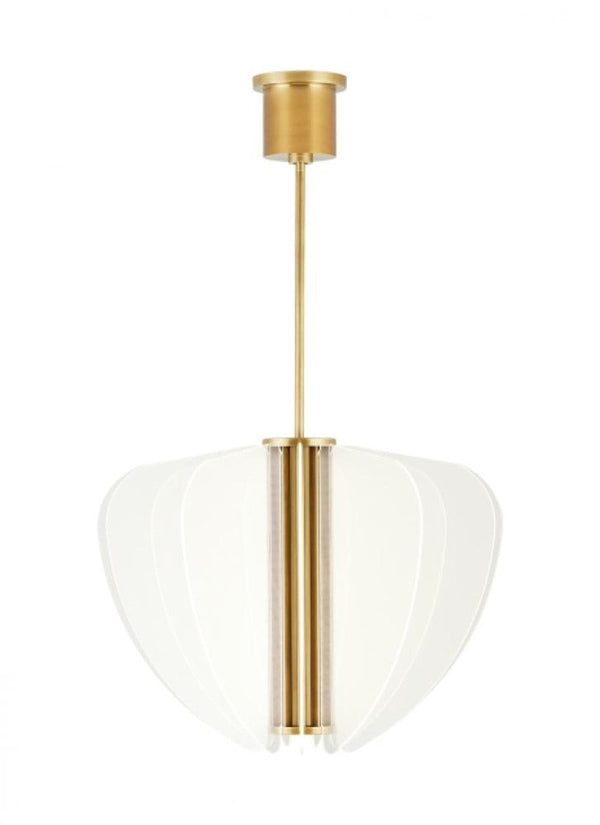 Chandelier, 1-Light, LED, Plated Brass, 27.4"W (700NYR28BR-LED935 70PKF69)