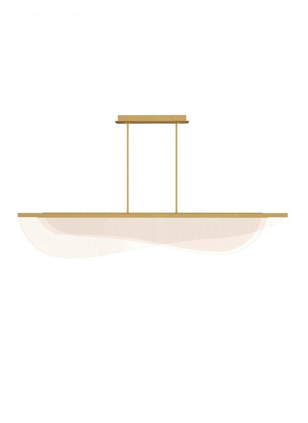 Linear Chandelier, 3-Light, LED, Plated Brass, Acrylic, 60"W (700LSNYR60BR-LED930 70PDCXT)