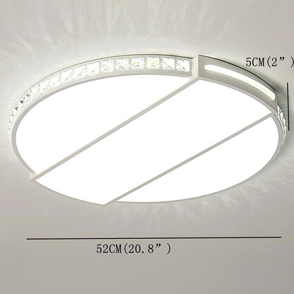 Circle Rectangular Flush Mount Light Fixtures Single LED Ambient Light