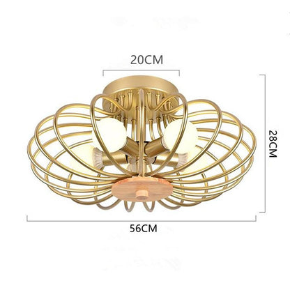 Globes Metal Intricate Modern LED Flush Mount Ceiling Light for Bedroom