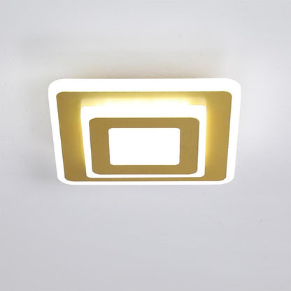 Multi Square LED Flush Mount Ceiling Fixture Light for Hallway Entryway