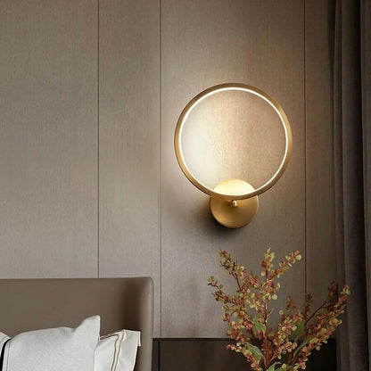 3-light Circular Copper LED Modern Flush Mount Lighting Ceiling Lights