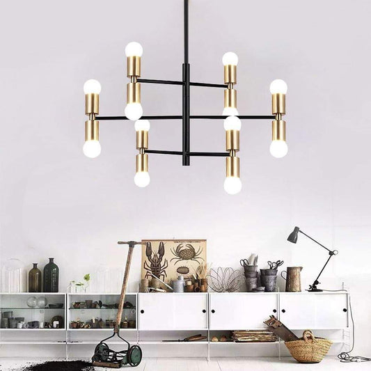 6 Lights LED Modern Sputnik Chandelier Pendant Light Hanging Lamp