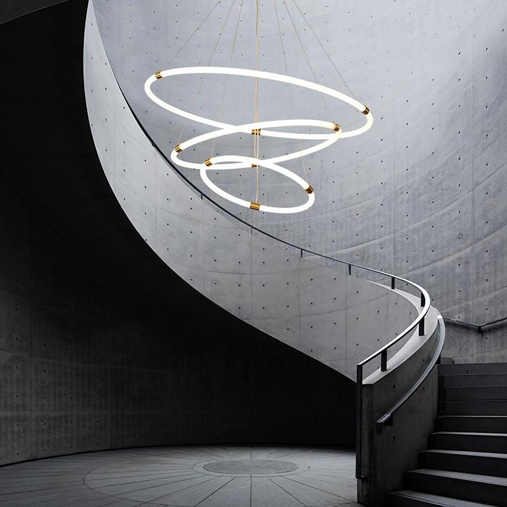 Surround Circle LED Chandelier: 2/3-Light, 4000K, Acrylic