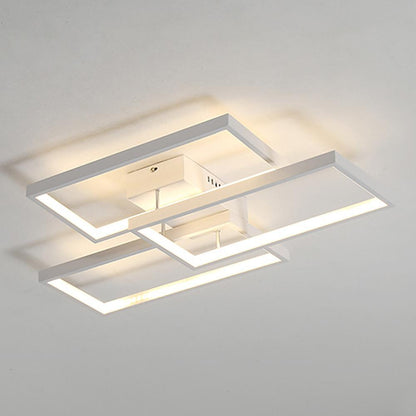 Geometric Rectangle LED Modern Flush Mount Lighting Ceiling Light