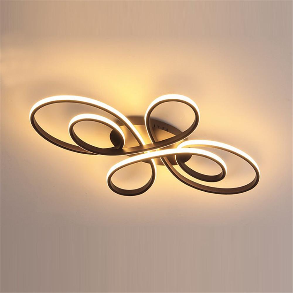 Ornate Flush Mount Ceiling Light Wave Nordic Silica Gel LED Light