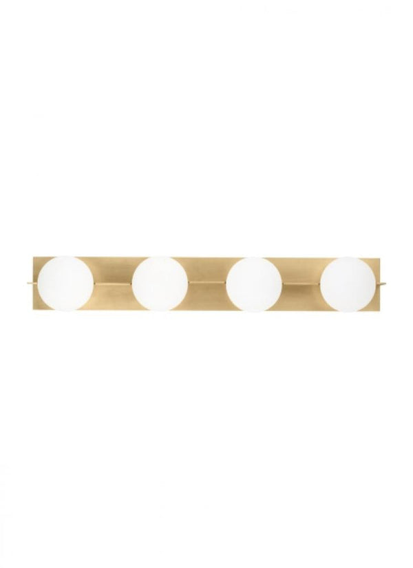 Bath Vanity, 4-Light, LED, Natural Brass, 32.4"L (SLBA123NB-L 70PKH4P)