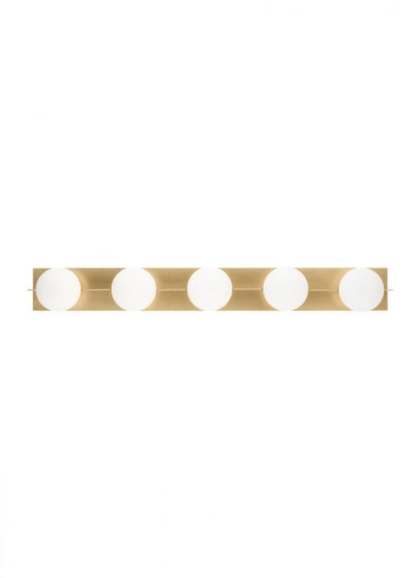 Bath Vanity, 5-Light, LED, Natural Brass, 40.9"L (SLBA124NB-L 70PKH4W)