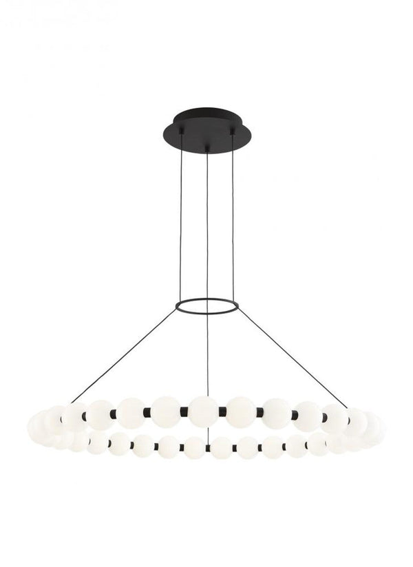 Chandelier, 1-Light, LED, Nickel, 36.1"W (700OBT36N-LED927 70PGALD)