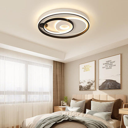 3 Circle Minimalist LED Flush Mount Ceiling Light for Bedroom