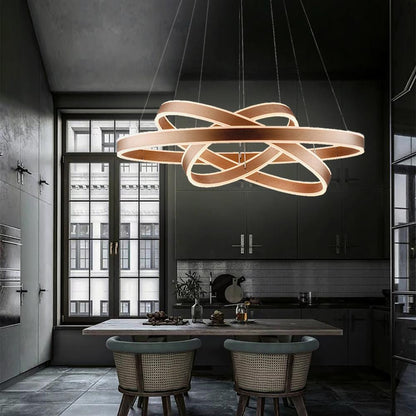 Modern Circle Foyer Chandelier Ideas Aluminum Kitchen Dining Room Ceiling Light