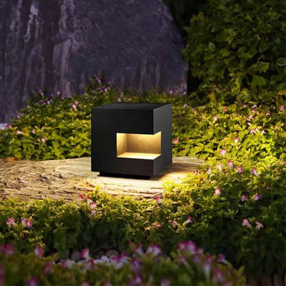 Square IP65 Waterproof LED Black Modern Outdoor Light Landscape Lighting