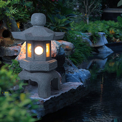 Outdoor Garden Waterproof Landscape Lighting Decorative Imitation Stone Tower Light