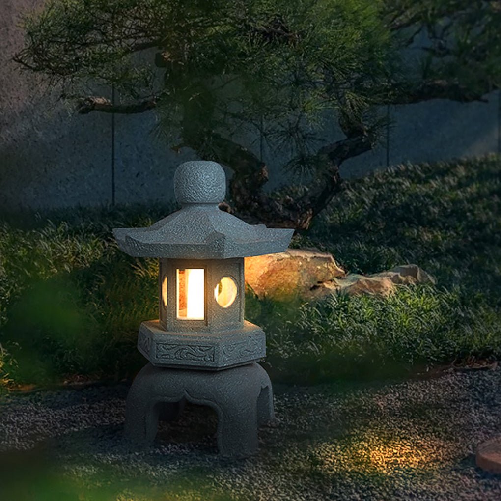 Outdoor Garden Waterproof Landscape Lighting Decorative Imitation Stone Tower Light